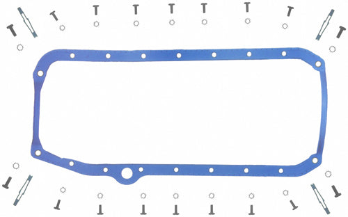 Oil Pan Gasket - 1-Piece - Plastic Core Silicone Rubber - Small Block Chevy - Kit