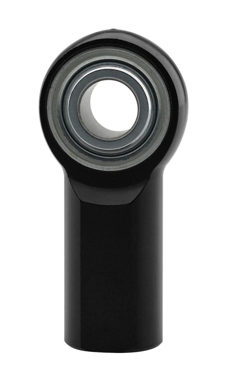Rod End - Spherical - 3/8 in Bore - 3/8-24 in Right Hand Female Thread - Aluminum - Black Anodized - Each