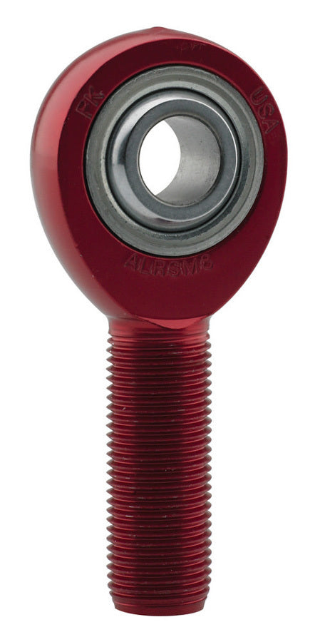 Rod End - Spherical - 3/8 in Bore - 7/16-20 in Left Hand Male Thread - Aluminum - Red Anodized - Each
