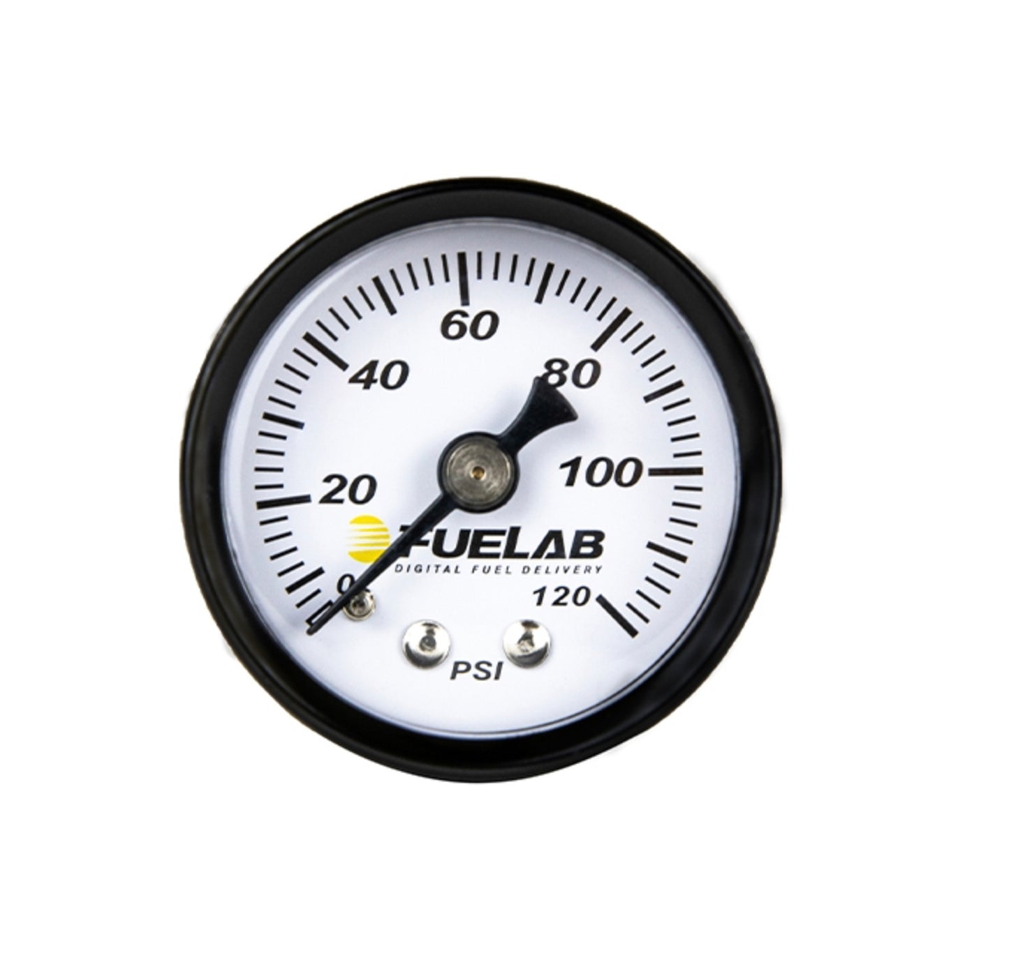 Fuel Pressure Gauge - 0-120 psi - Mechanical - Analog - Full Sweep - 1-1/2 in Diameter - White Face - Each