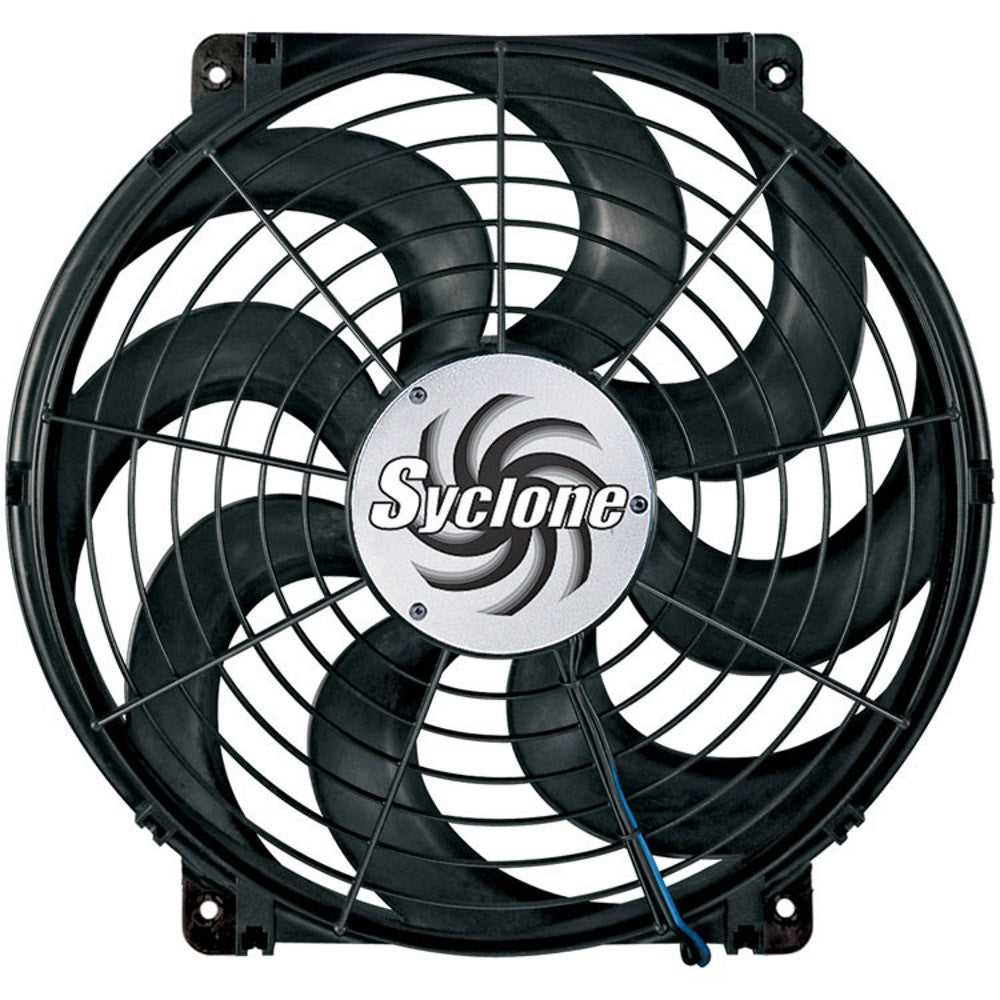 Electric Cooling Fan - Syclone S-Blade - 16 in Fan - Push / Pull - 2500 CFM - 12V - Curved Blade - 15-3/4 x 16-5/8 in - 4 in Thick - Plastic - Each