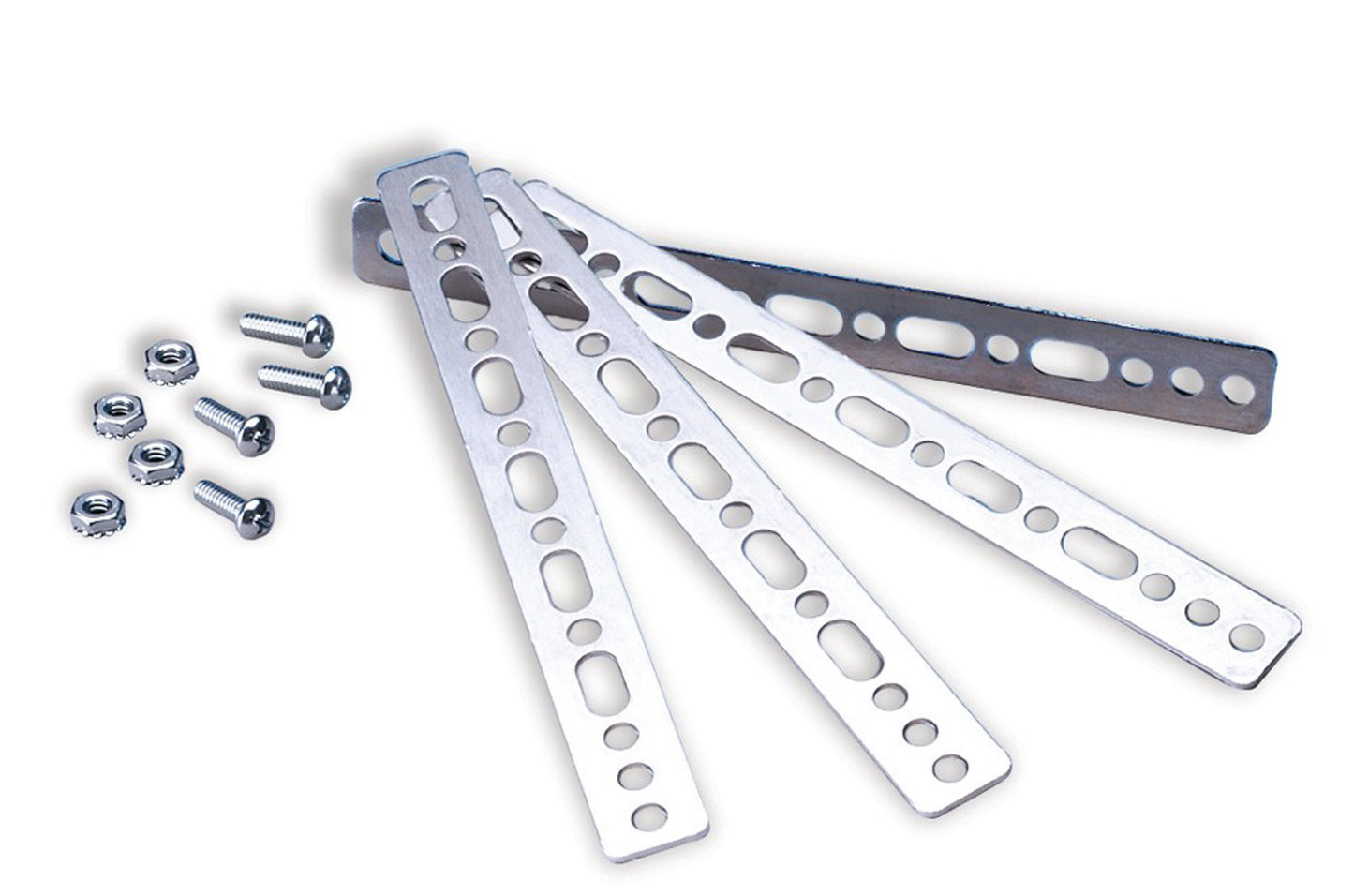 Fan Mounting Bracket - Trimline - Bolt-On - Upper and Lower - Aluminum - Natural - 6 to 16 in Fans - Set of 4