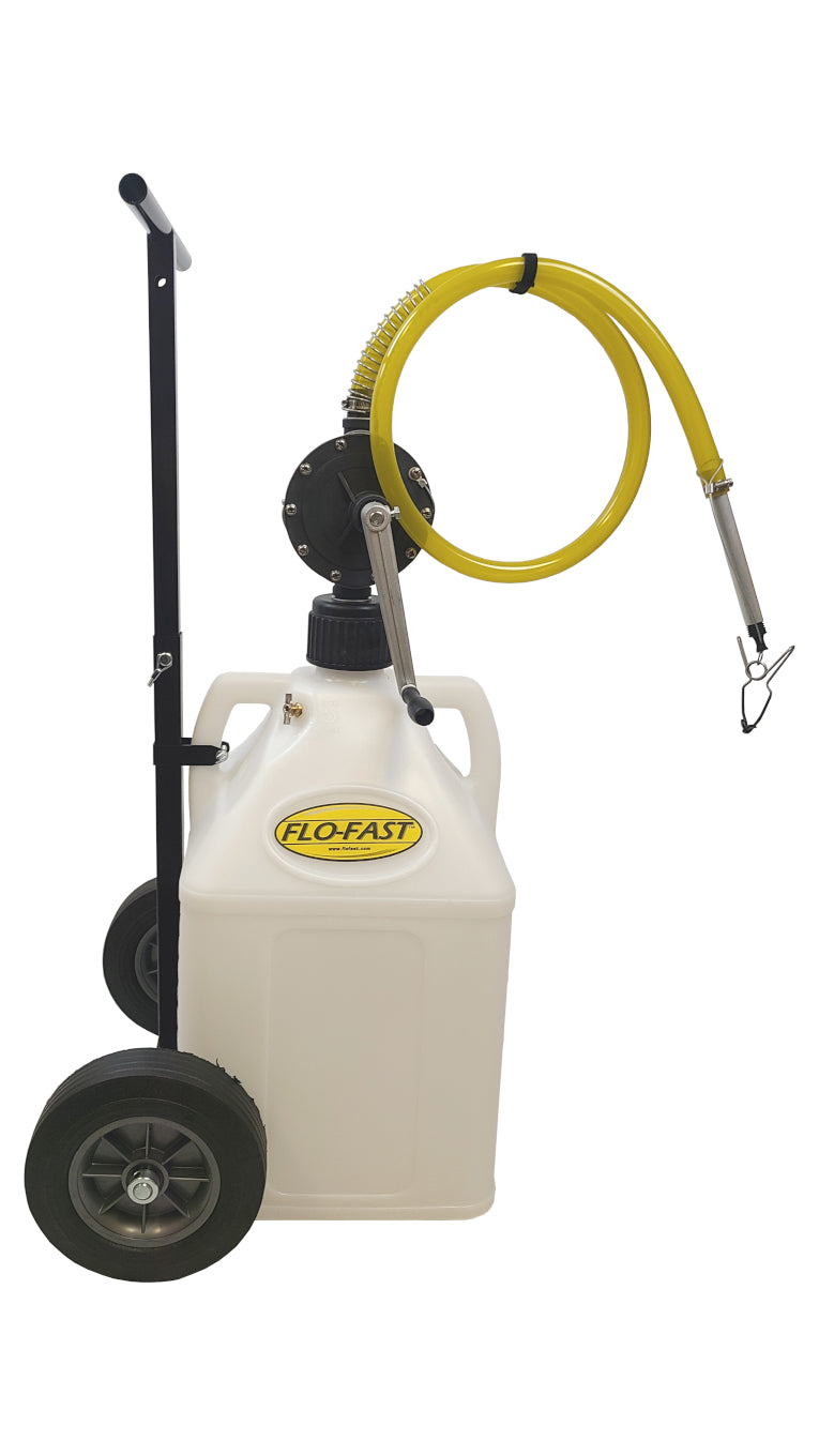 Transfer Pump - Pro Compact - Manual - Hand Crank - Cart / Jug / Pump - Plastic - Natural - 15 gal Jug - Kit