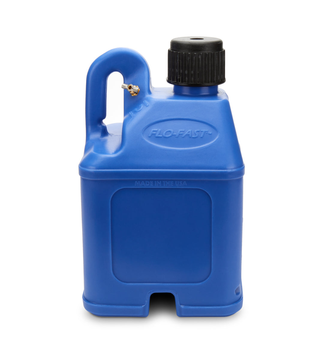 Utility Jug - Stackable - 5 gal - 11 x 11.25 x 18.5 in Tall - O-Ring Seal Cap - Petcock Vent - Square - Plastic - Blue - Each