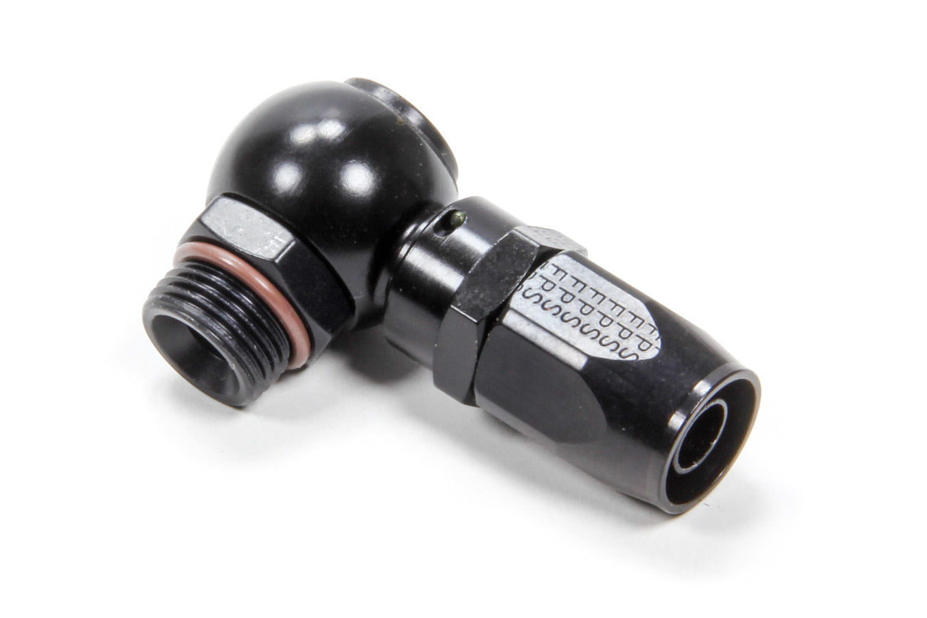 Fitting - Hose End - Banjo - Straight - 8 AN Hose to 3/4-16 in Banjo - Aluminum - Black Anodized - Each