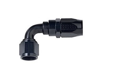 Fitting - Hose End - 3000 Series - 90 Degree - 6 AN Hose to 6 AN Female - Aluminum - Black Anodized - Each