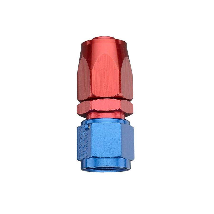 Fitting - Hose End - 2000 Series Pro-Flow - Straight - 6 AN Hose to 8 AN Female - Swivel - Aluminum - Blue / Red Anodized - Each