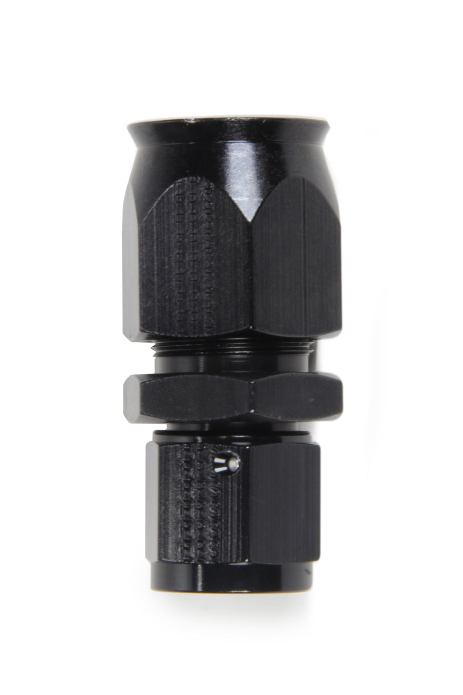 Fitting - Hose End - Race-Rite - PTFE Hose - Straight - 10 AN Hose Barb to 10 AN Female - Swivel - Aluminum - Black Anodized - Each