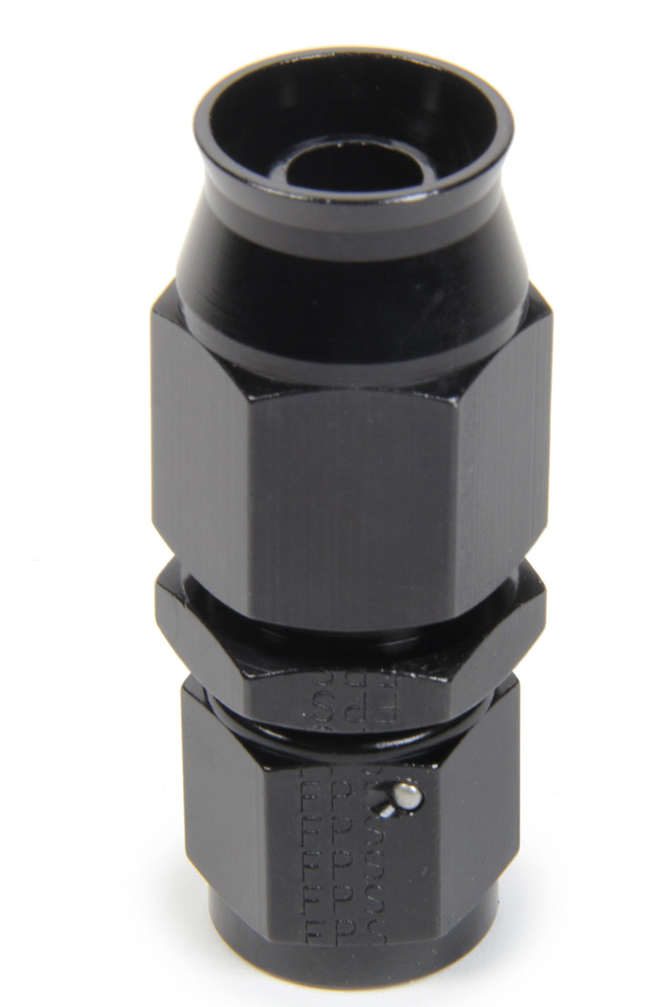 Fitting - Hose End - Race-Rite - PTFE Hose - Straight - 12 AN Hose Barb to 12 AN Female - Swivel - Aluminum - Black Anodized - Each