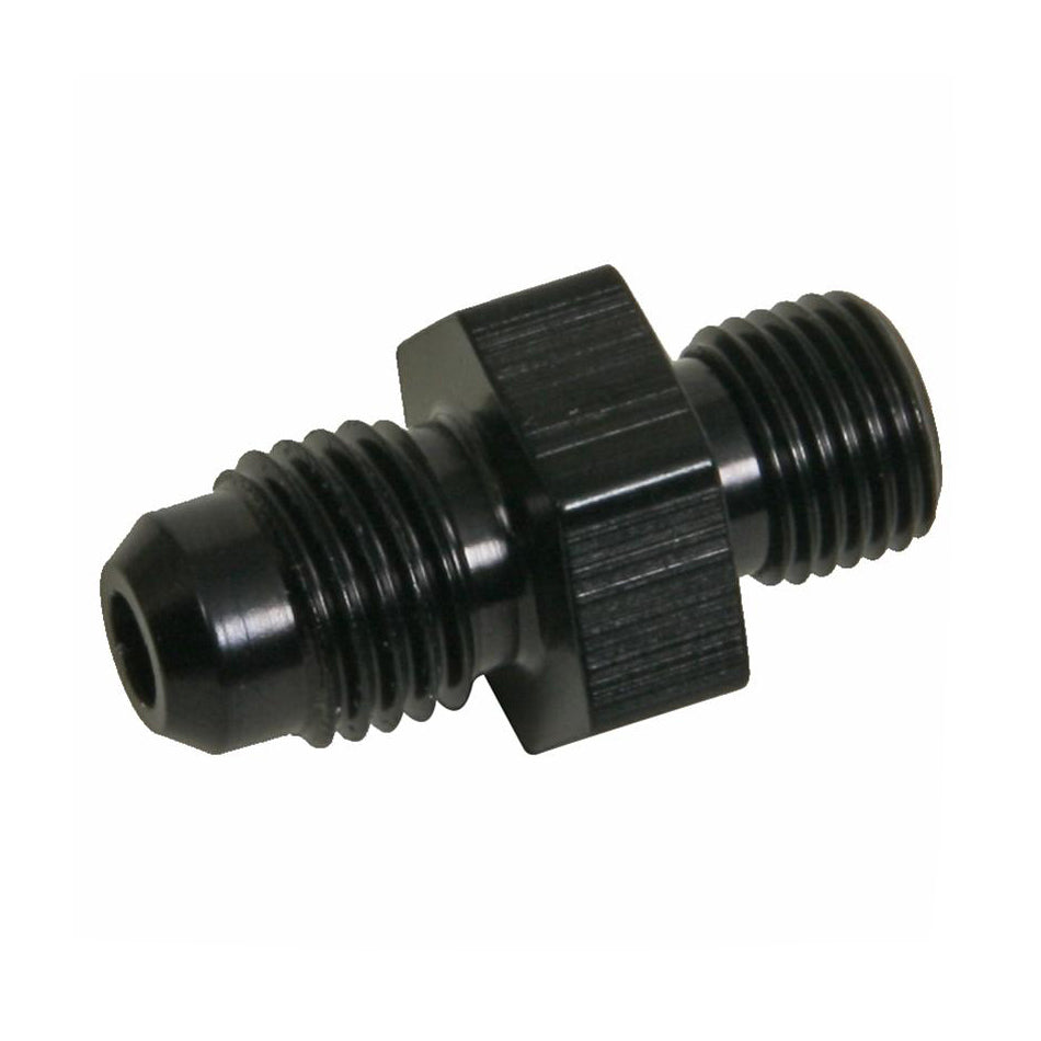 Fitting - Adapter - Straight - 4 AN Male 10 mm x 1.00 Male - Aluminum - Black Anodized - Each