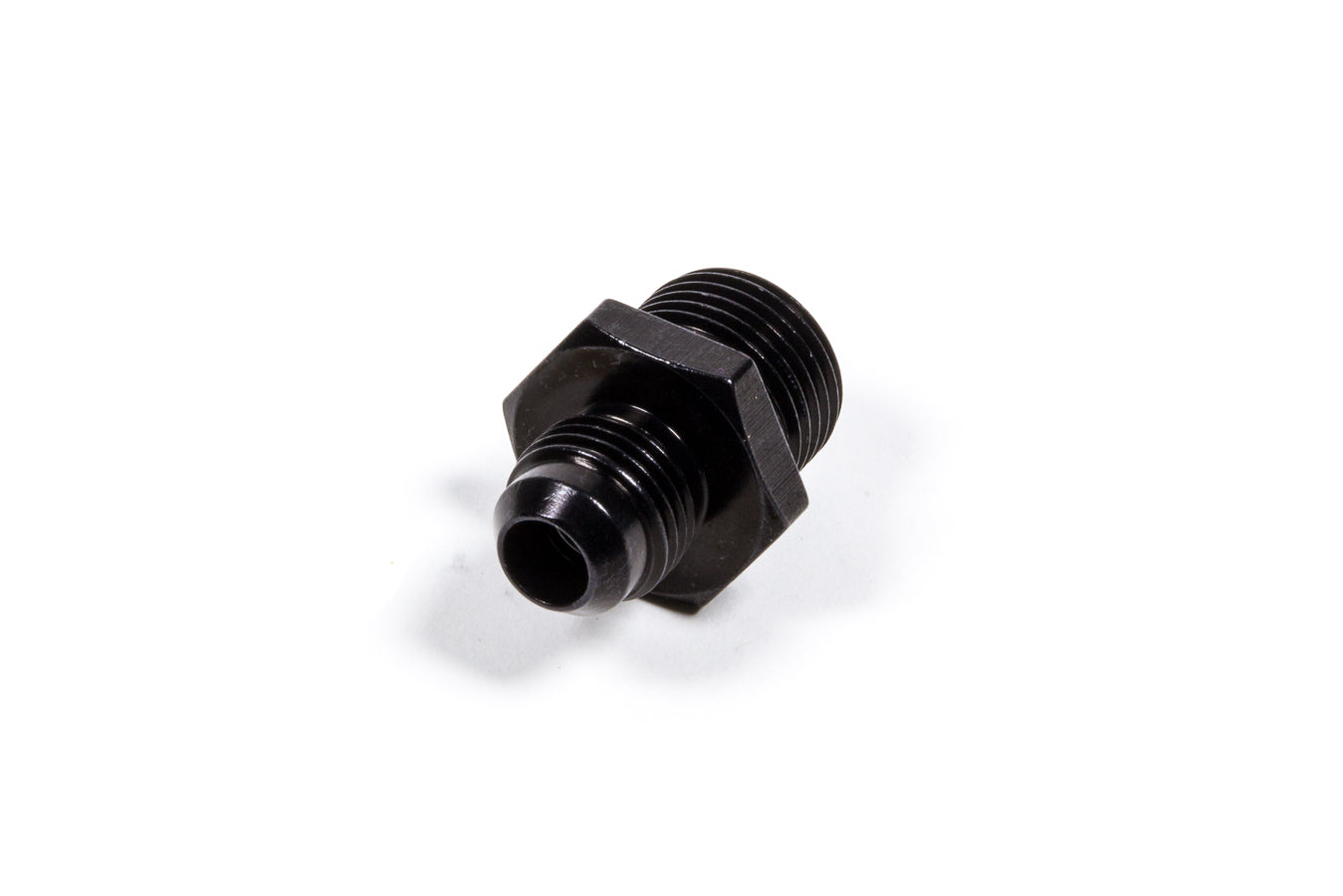 Fitting - Adapter - Straight - 18 mm x 1.50 Male to 6 AN Male - Aluminum - Black Anodized - Each