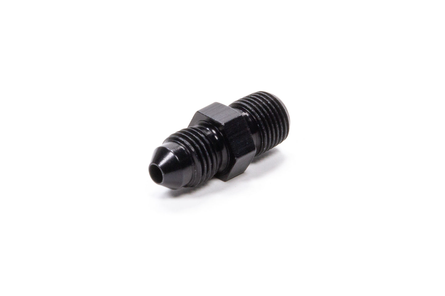 Fitting - Adapter - Straight - 4 AN Male to 1/16 in NPT Male - Aluminum - Black Anodized - Each