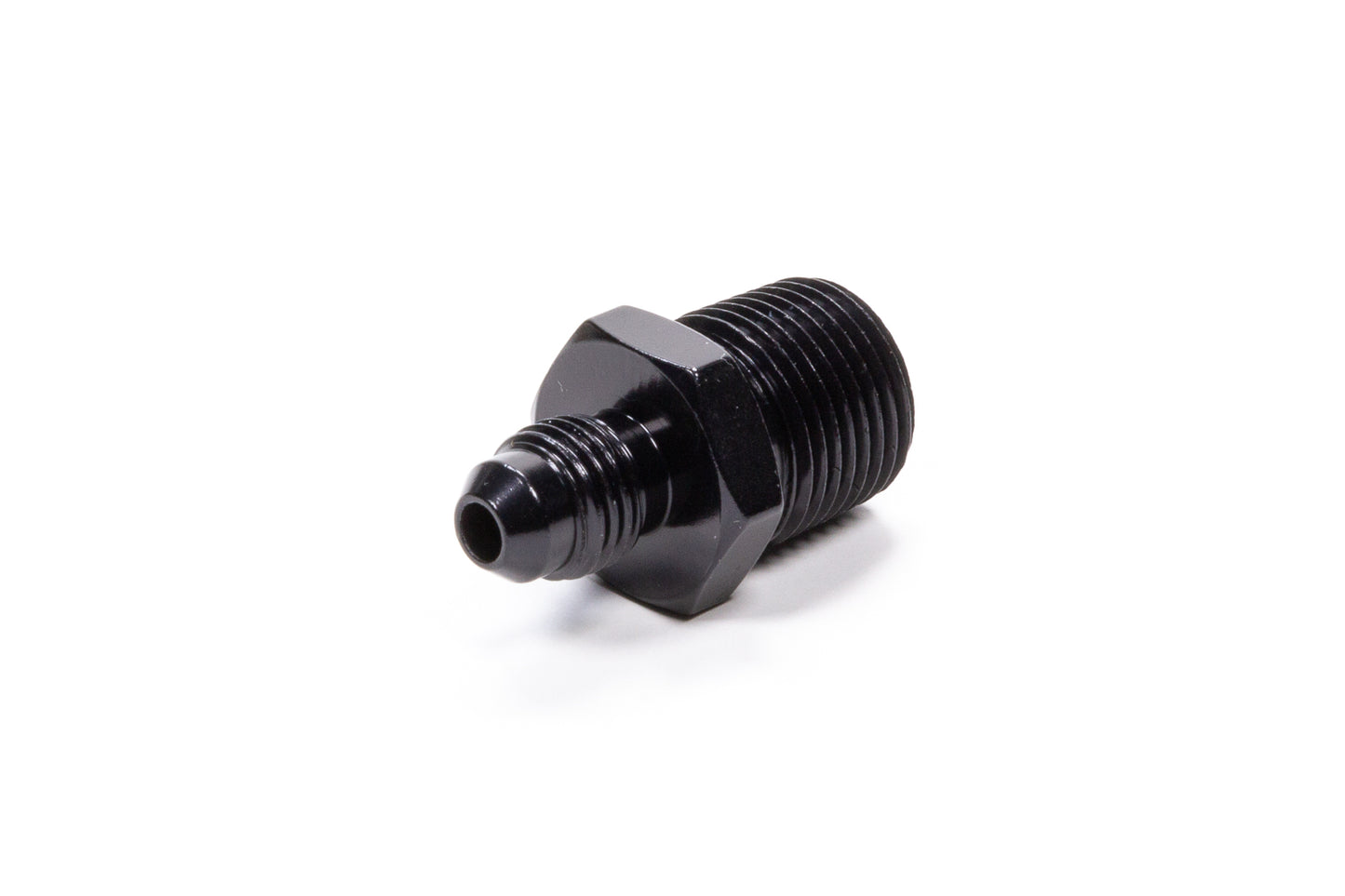 Fitting - Adapter - Straight - 4 AN Male to 3/8 in NPT Male - Aluminum - Black Anodized - Each