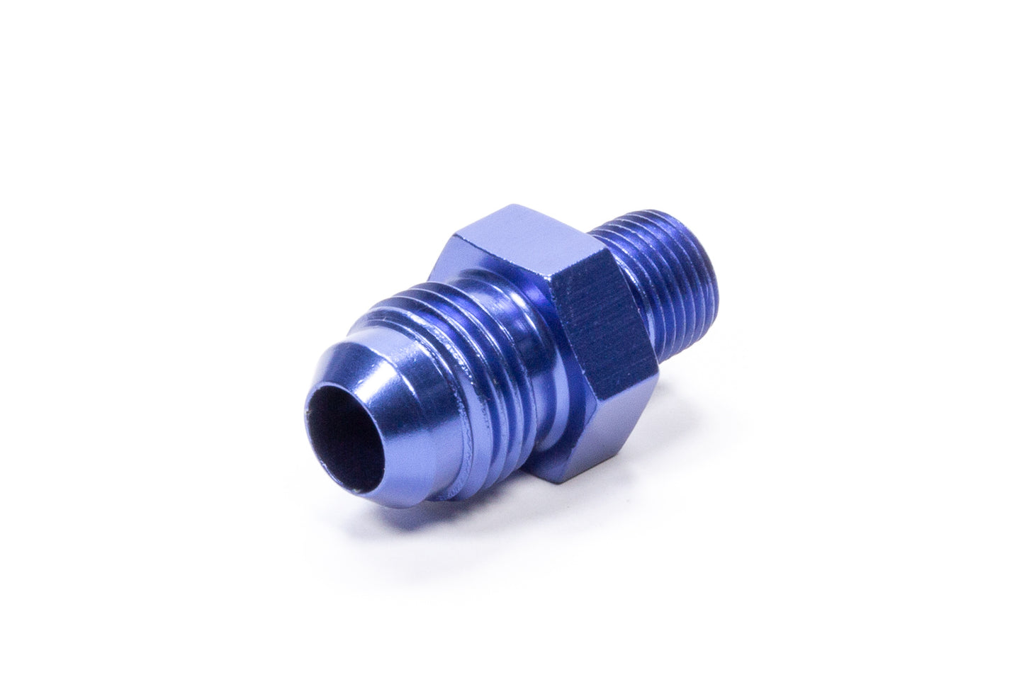 Fitting - Adapter - Straight - 6 AN Male to 1/8 in NPT Male - Aluminum - Blue Anodized - Each