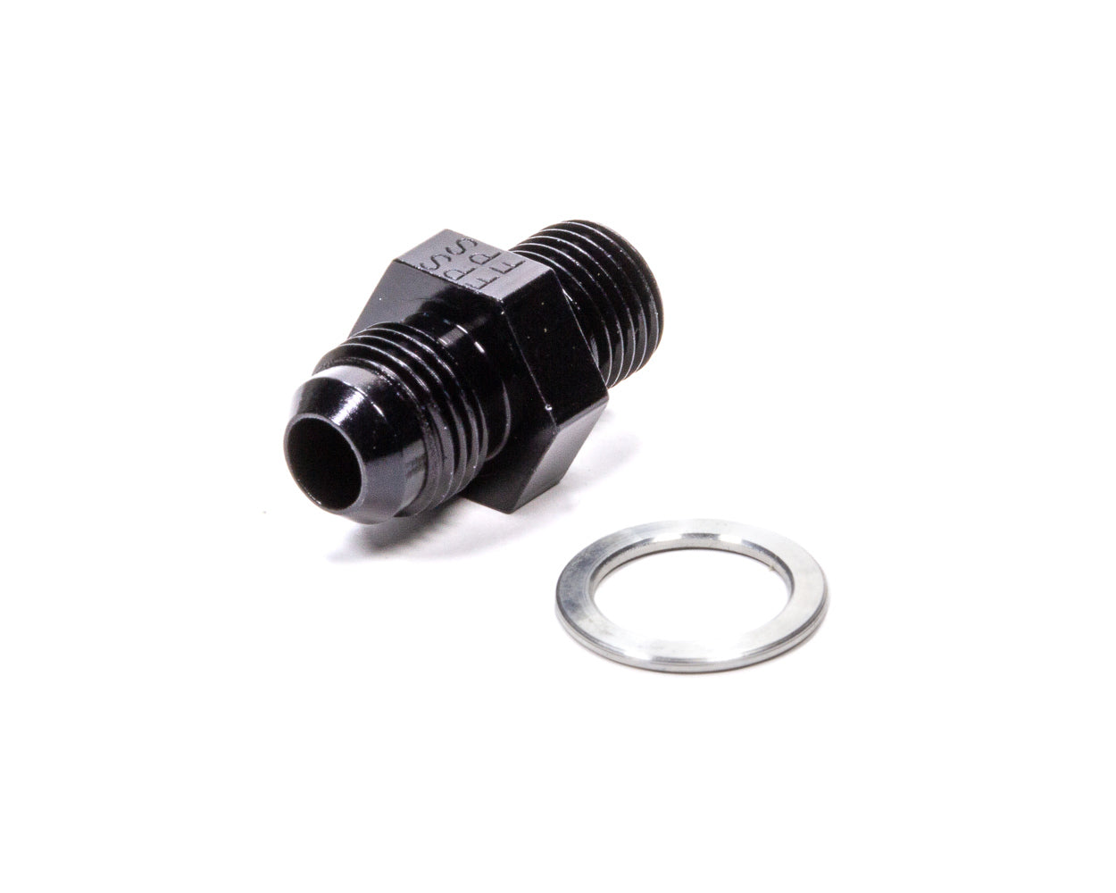 Fitting - Adapter - Straight - 6 AN Male to 1/4 in NPS Male - Aluminum - Black Anodized - Each