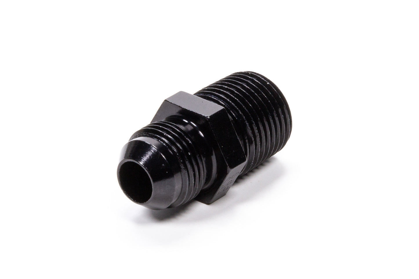 Fitting - Adapter - Straight - 8 AN Male to 1/2 in NPT Male - Aluminum - Black Anodized - Each
