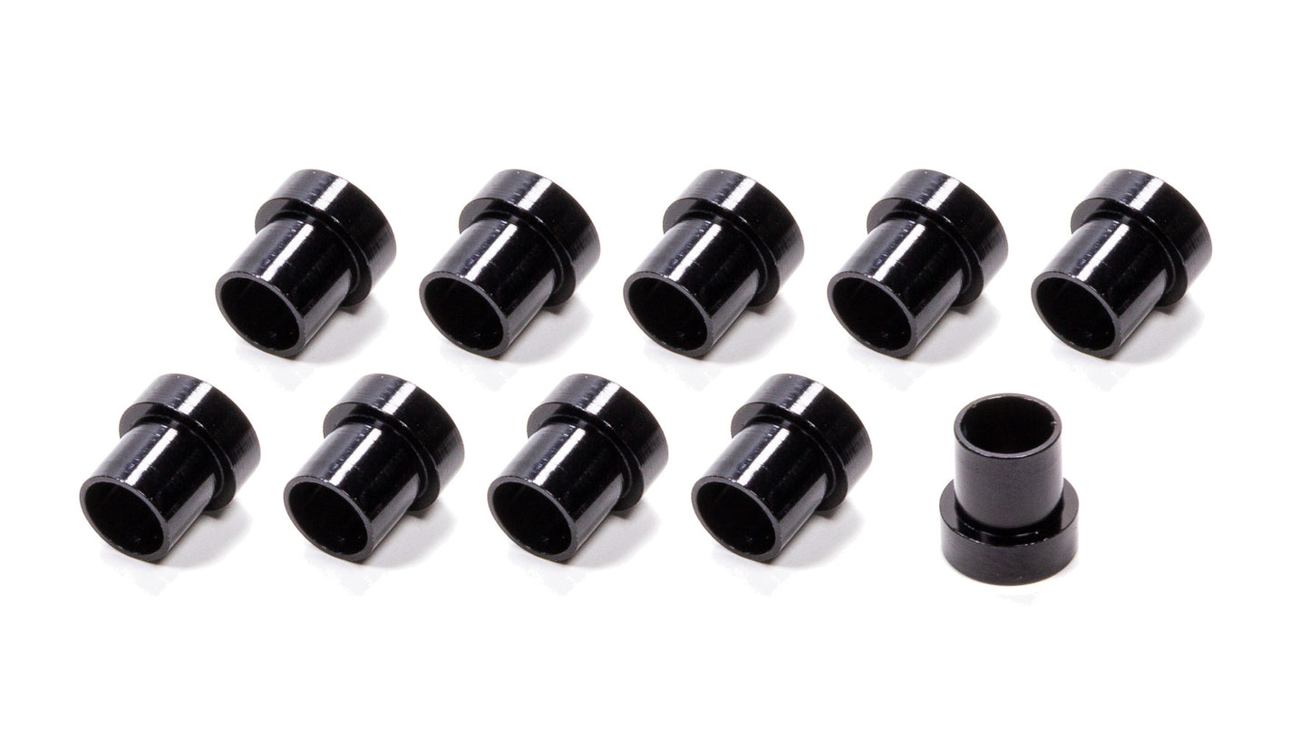Fitting - Tube Sleeve - 4 AN - 1/4 in Tube - Aluminum - Black Anodized - Set of 10