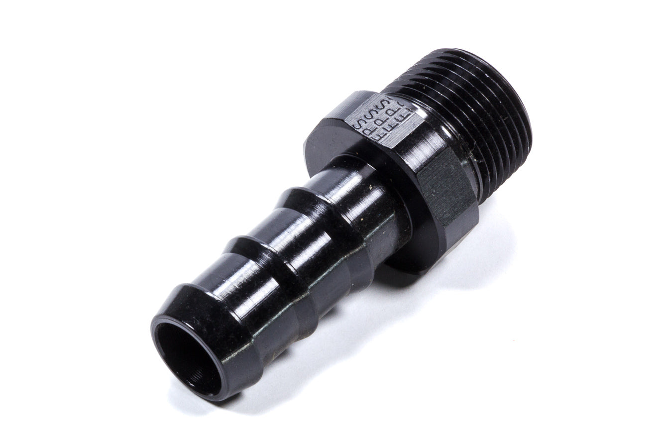 Fitting - Adapter - Straight - 3/4 in NPT Male to 3/4 in Hose Barb - Aluminum - Black Anodized - Each