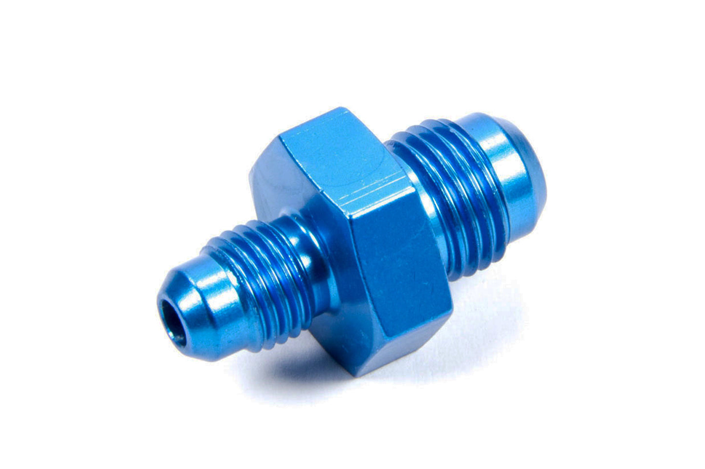 Fitting - Adapter - Straight - 8 AN Male to 4 AN Male - Aluminum - Blue Anodized - Each
