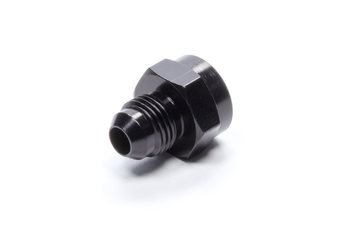 Fitting - Adapter - Straight - 5/8-18 in Inverted Flare Female to 6 AN Male - Aluminum - Black Anodized - Each