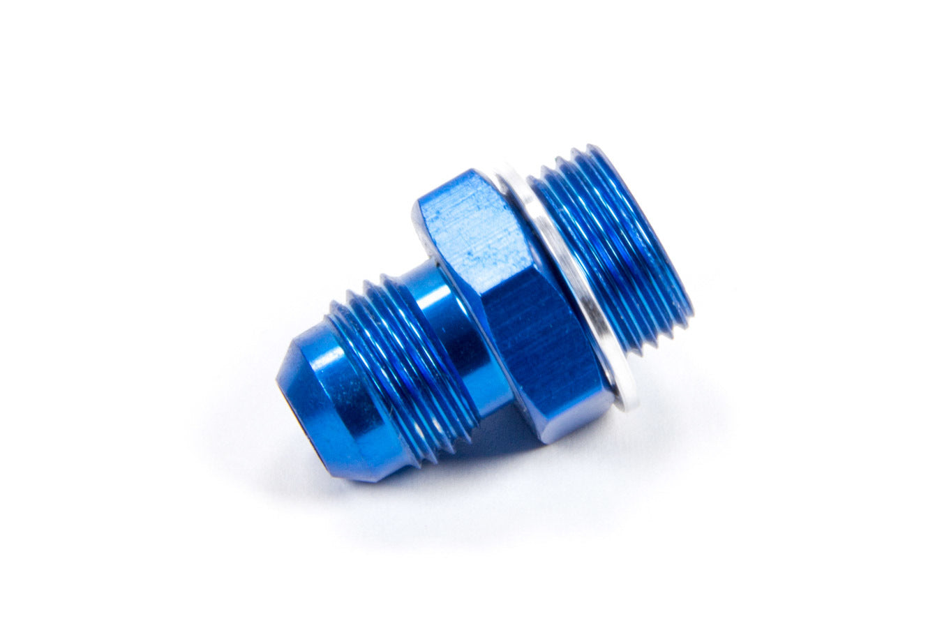 Fitting - Adapter - Straight - 6 AN Male to 5/8-20 in Male - Aluminum - Blue Anodized - Each