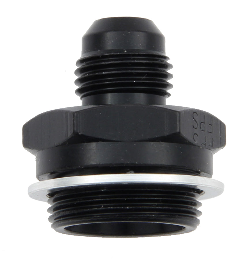 Carburetor Inlet Fitting - Straight - 6 AN Male to 7/8-20 in Male - Aluminum - Black Anodized - Holley Carburetors - Each
