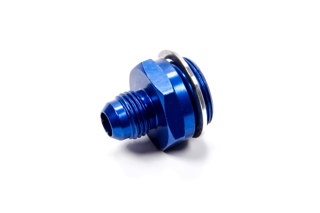 Carburetor Inlet Fitting - Straight - 6 AN Male to 7/8-20 in Male - Aluminum - Blue Anodized - Holley Carburetors - Each