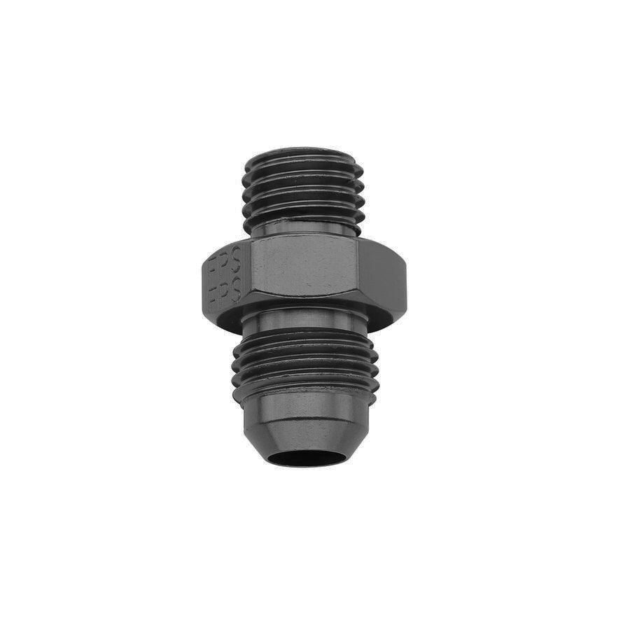 Fitting - Adapter - Straight - 6 AN Male to 12 mm x 1.25 Male - Aluminum - Black Anodized - Each