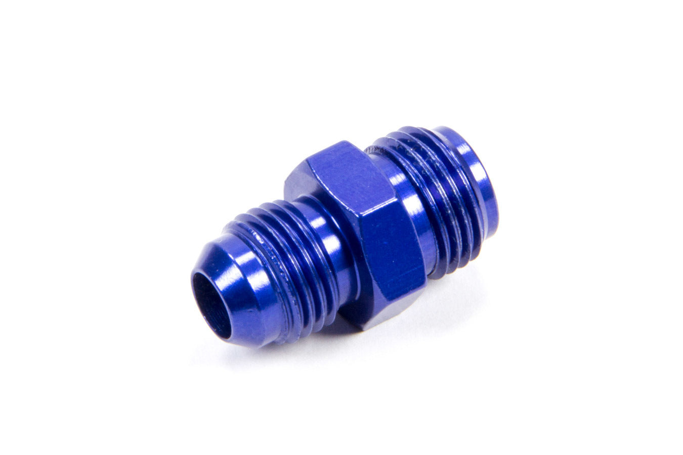 Fitting - Adapter - Straight - 6 AN Male to 5/8-18 in Inverted Flare Male - Aluminum - Blue Anodized - Each