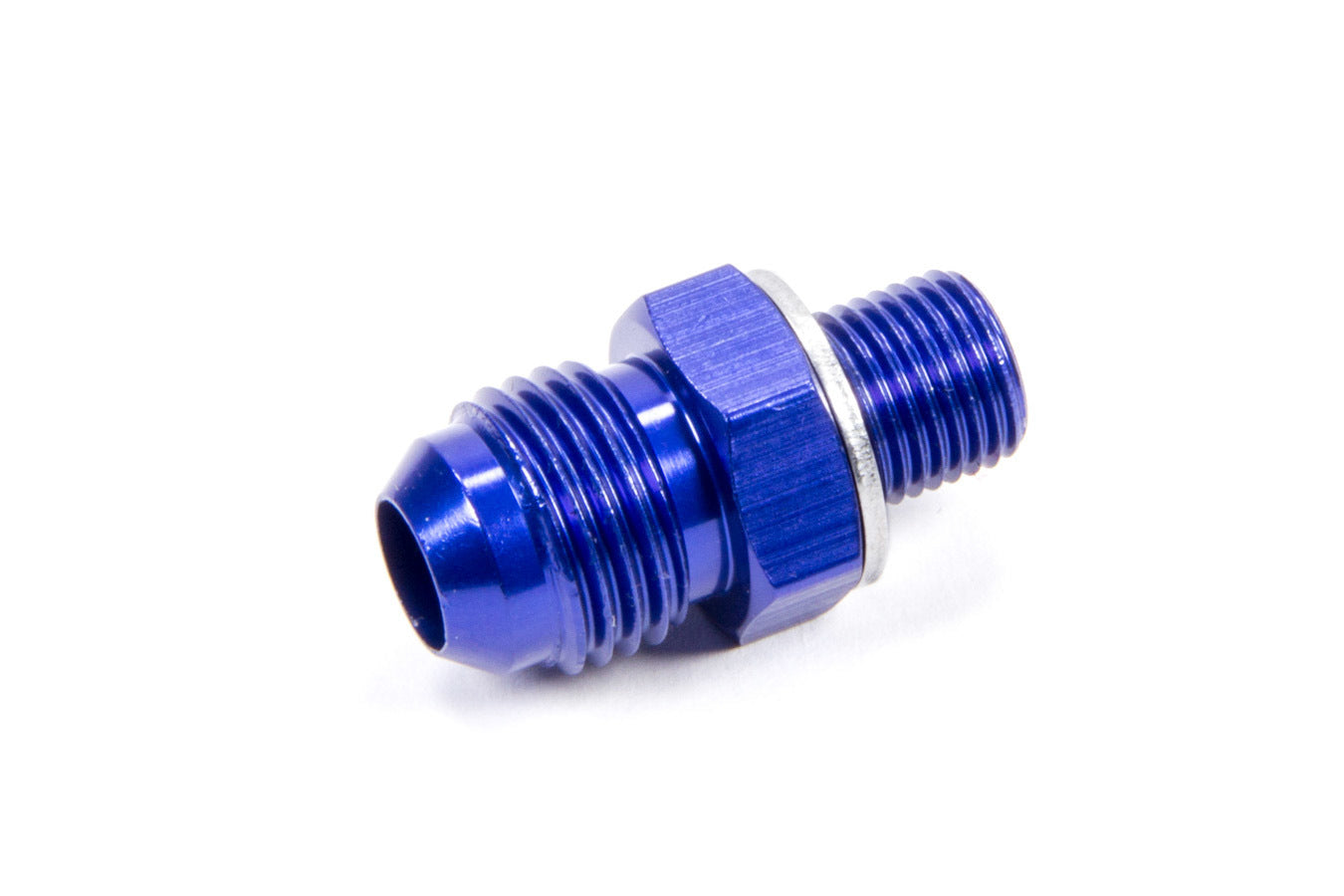 Fitting - Adapter - Straight - 6 AN Male 10 mm x 1.00 Male - Aluminum - Blue Anodized - Each