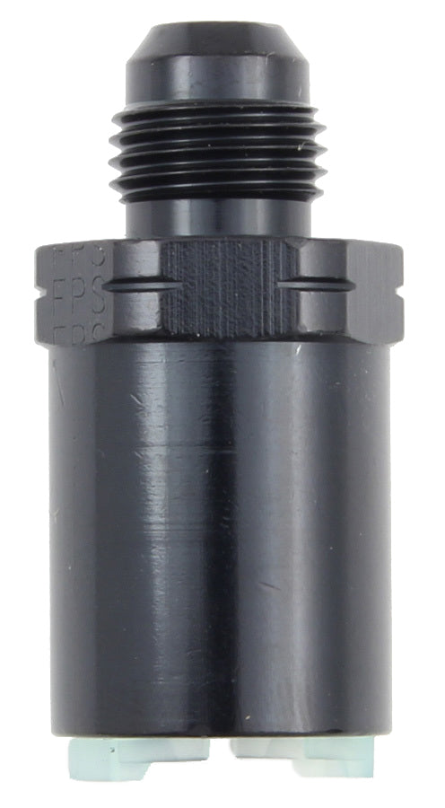 Fitting - Fuel Line Adapter - Straight - 6 AN Male to 3/8 in SAE Female Quick Disconnect - Aluminum - Black Anodized - Each