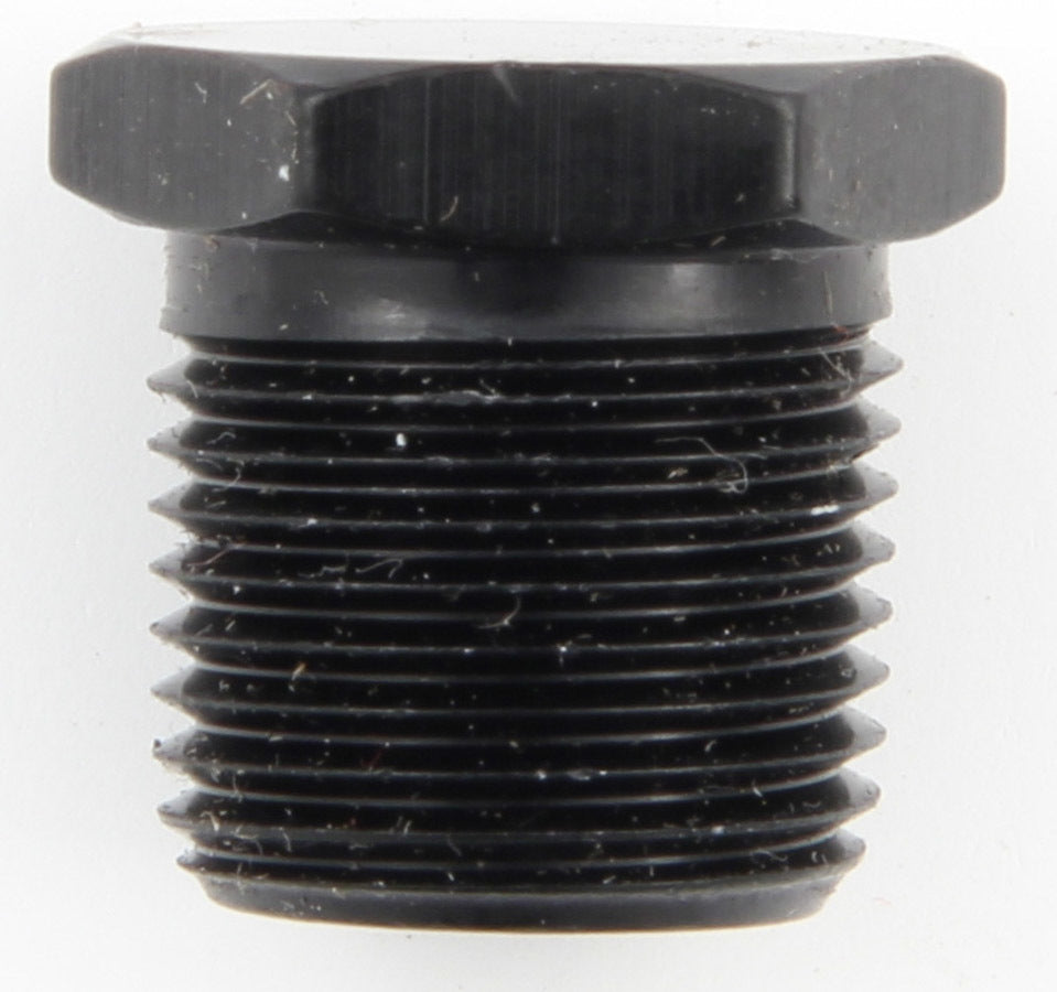 Fitting - Plug - 1/4 in NPT - Hex Head - Aluminum - Black Anodized - Each