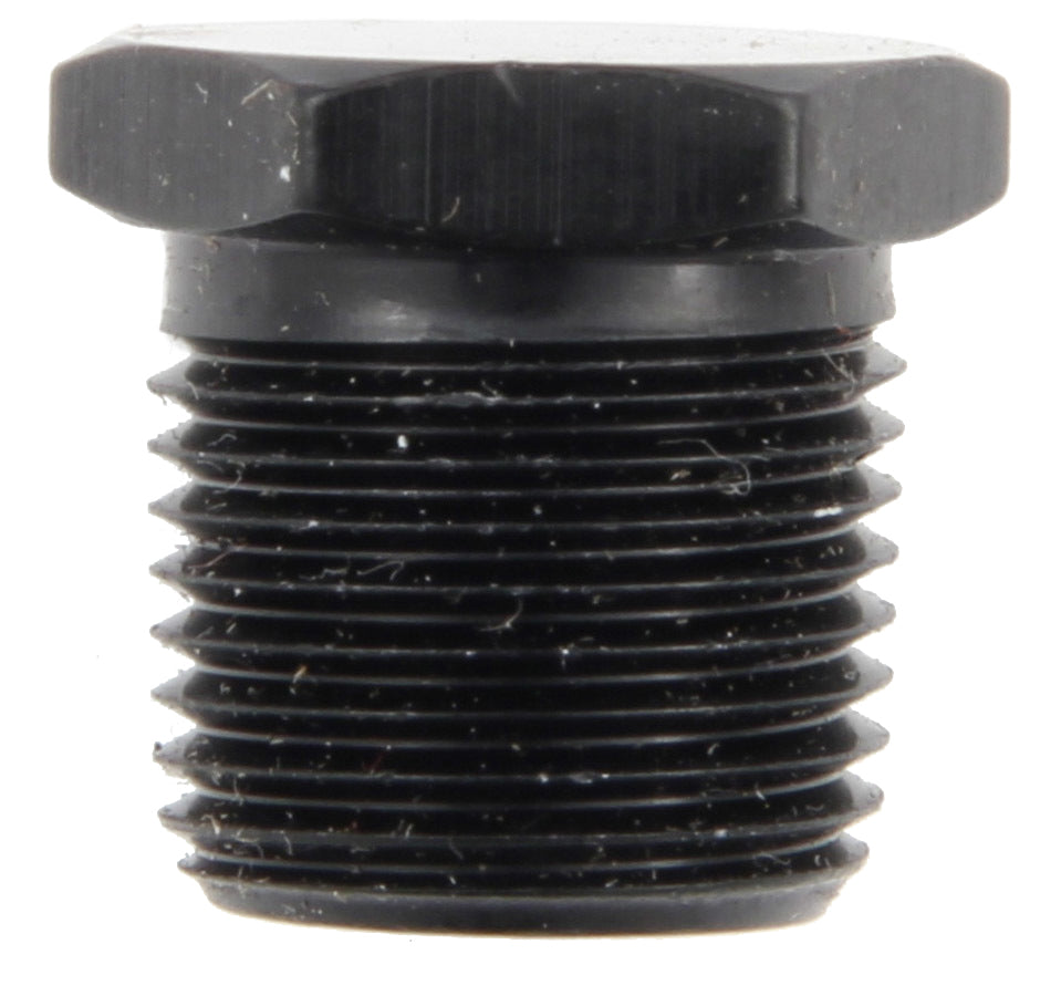 Fitting - Plug - 3/8 in NPT - Hex Head - Aluminum - Black Anodized - Each