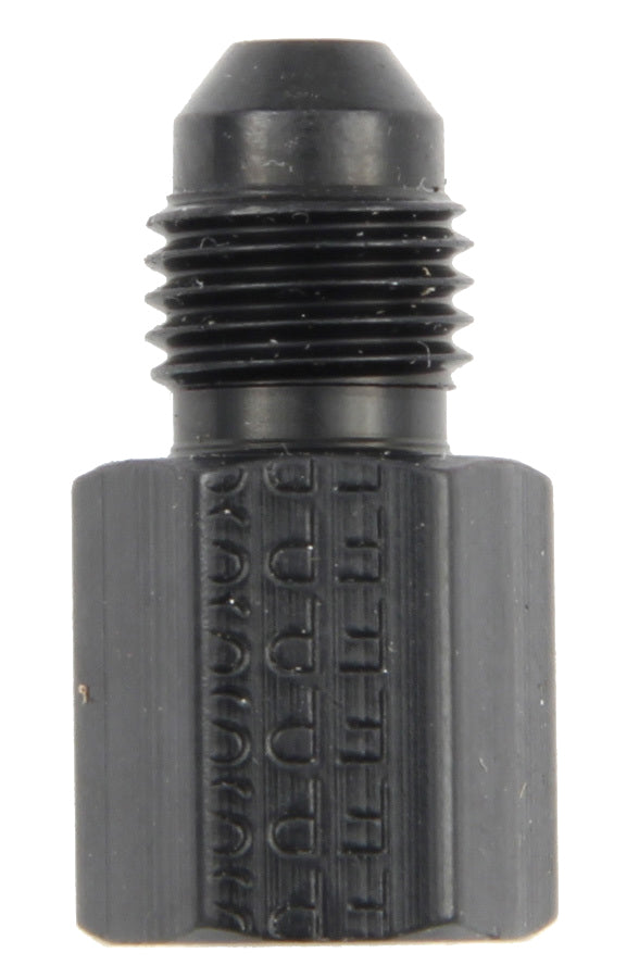 Fitting - Adapter - Straight - 1/8 in NPT Female to 4 AN Male - Aluminum - Black Anodized - Each
