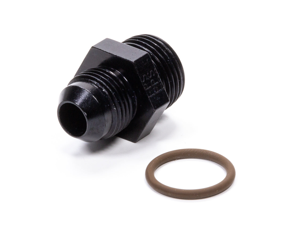Fitting - Adapter - Straight - 8 AN Male to 10 AN Male O-Ring - Aluminum - Black Anodized - Each