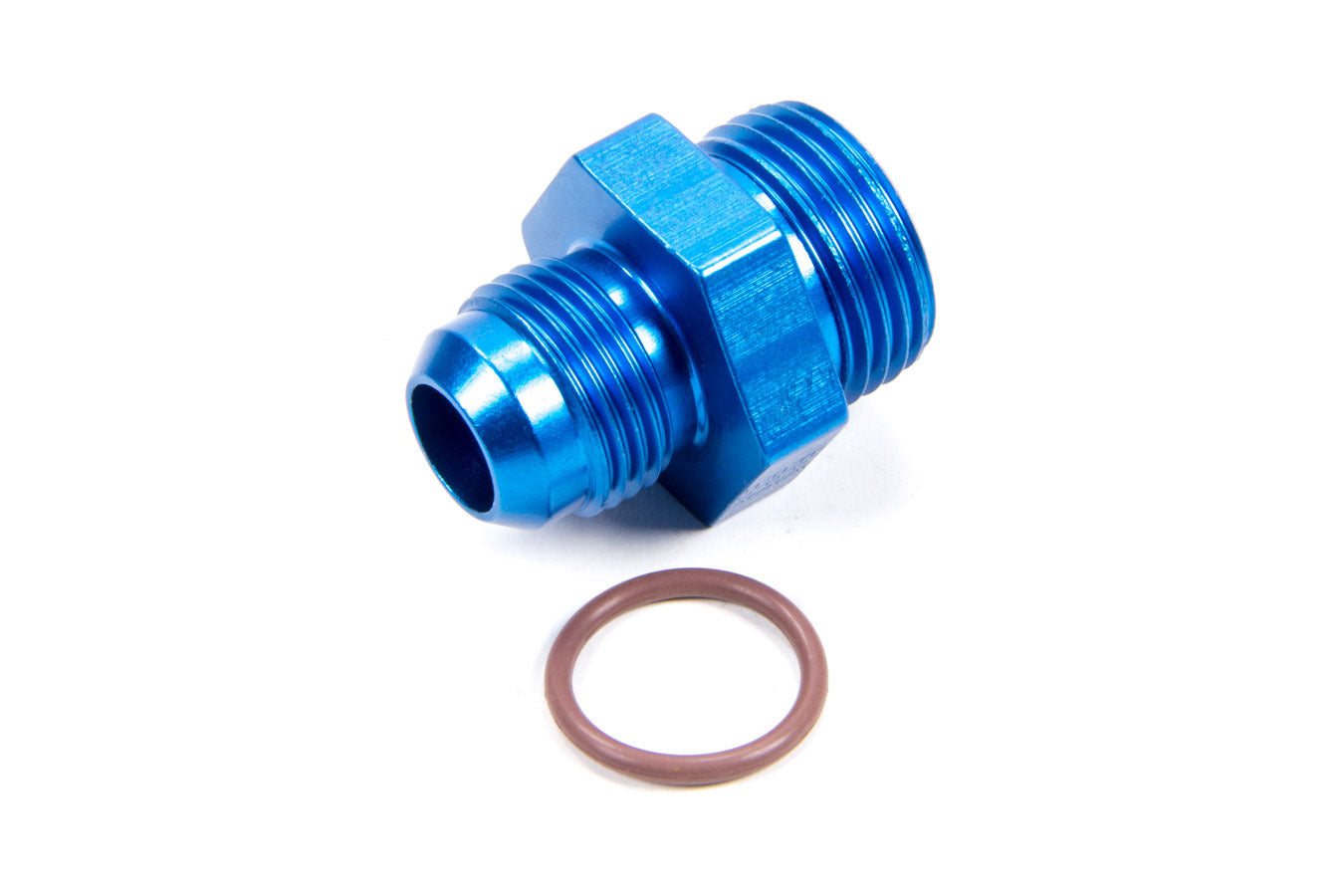 Fitting - Adapter - Straight - 10 AN Male to 12 AN Male O-Ring - Aluminum - Blue Anodized - Each