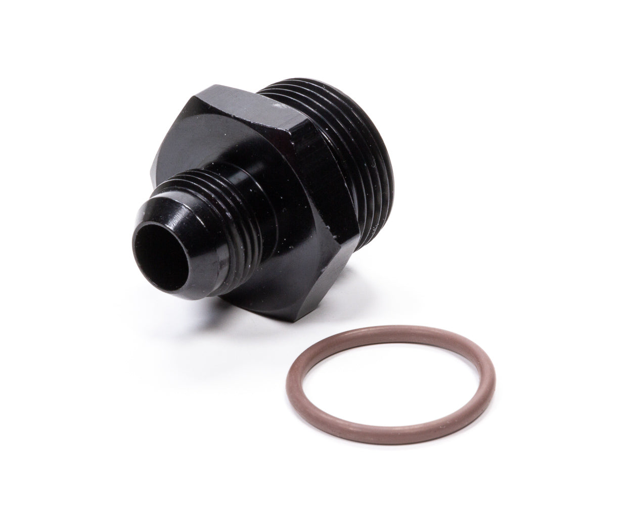 Fitting - Adapter - Straight - 10 AN Male to 16 AN Male O-Ring - Aluminum - Black Anodized - Each