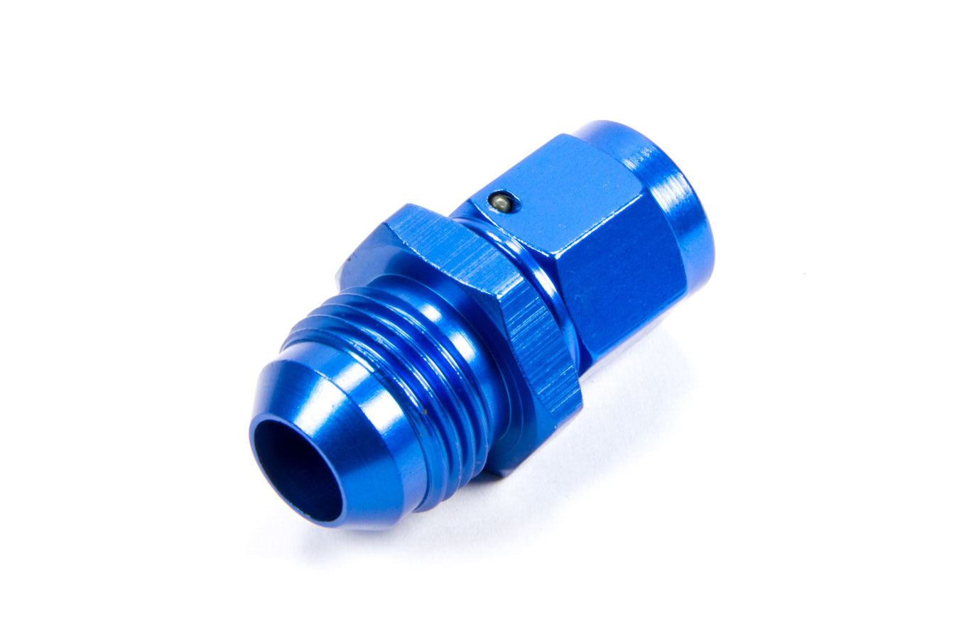 Fitting - Adapter - Straight - 6 AN Female Swivel to 8 AN Male - Aluminum - Blue Anodized - Each