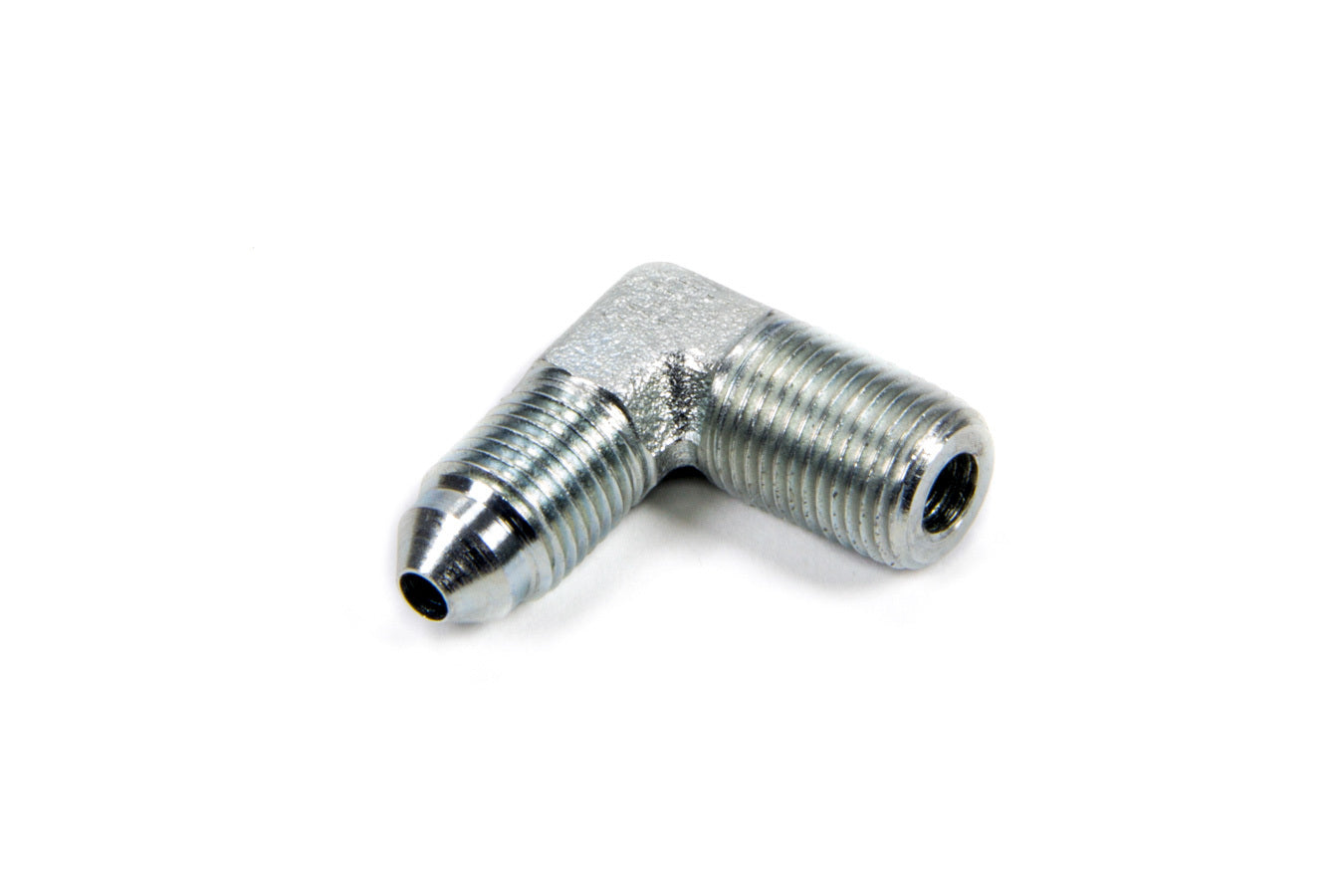 Fitting - Adapter - 90 Degree - 3 AN Male to 1/8 in NPT Male - Steel - Zinc Oxide - Each