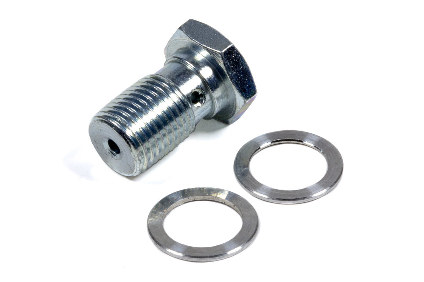 Banjo Bolt - Single Banjo - 9/16-18 in Thread - Washers Included - Steel - Zinc Oxide - Each
