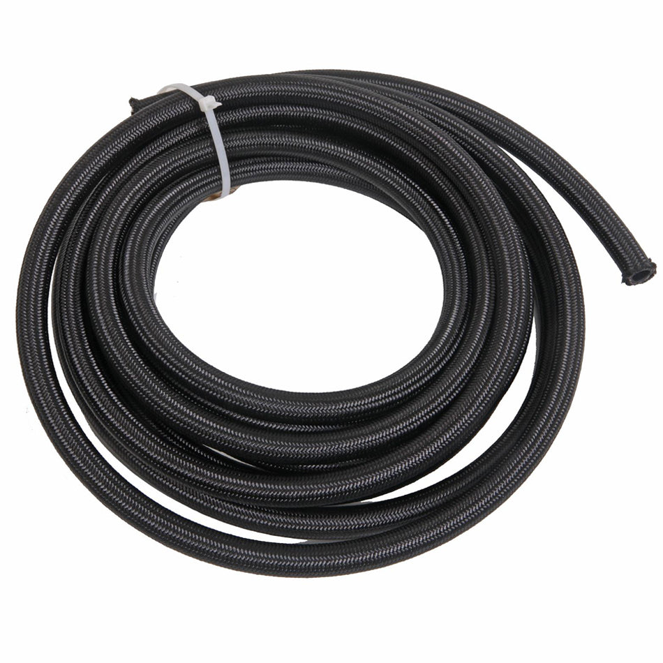 Hose - Premium Race Hose - 16 AN - 15 ft - Braided Nylon / Rubber - Black - Each
