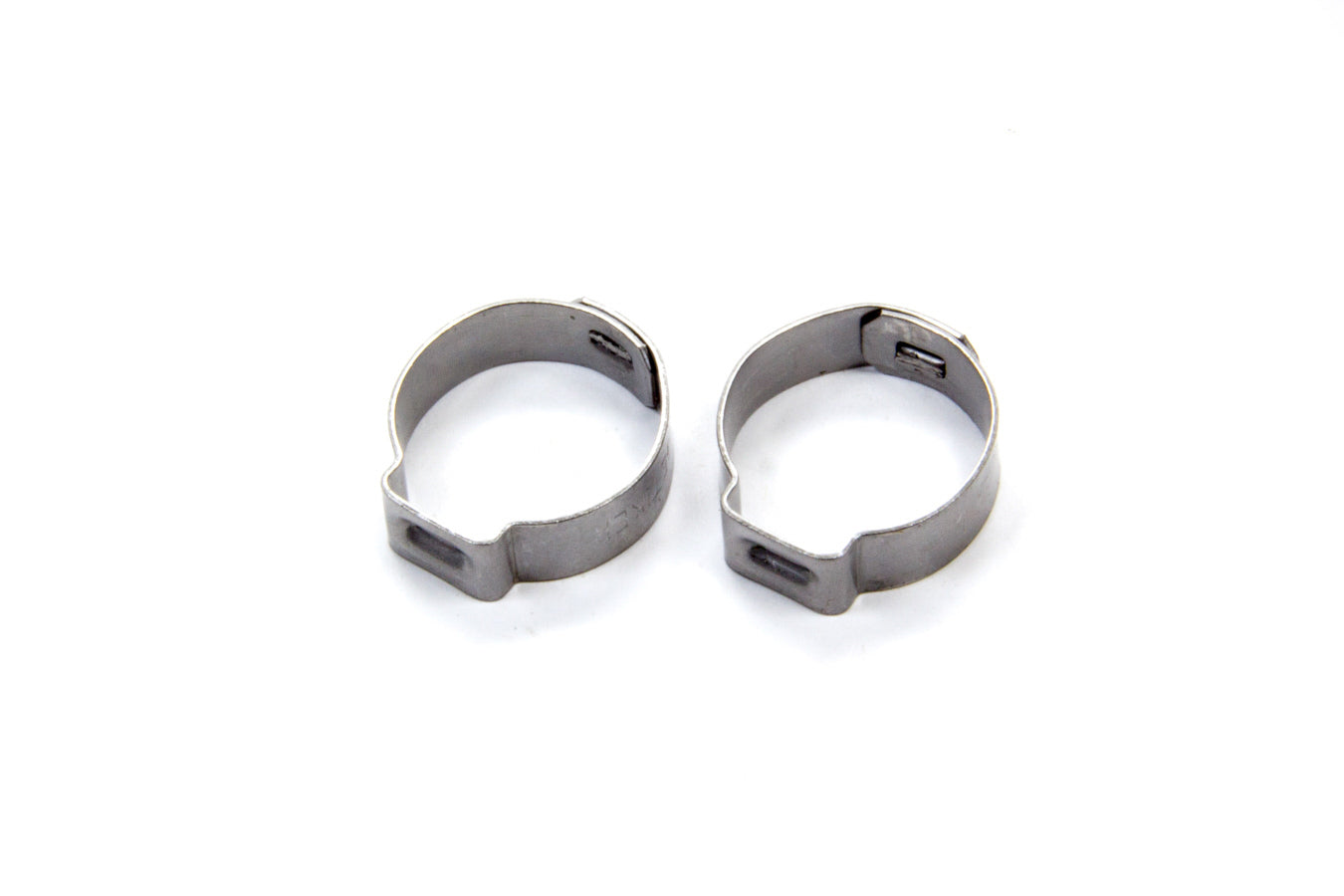 Hose Clamp - Band - Push Lock Clamp - 6 AN - Stainless - Natural - Pair