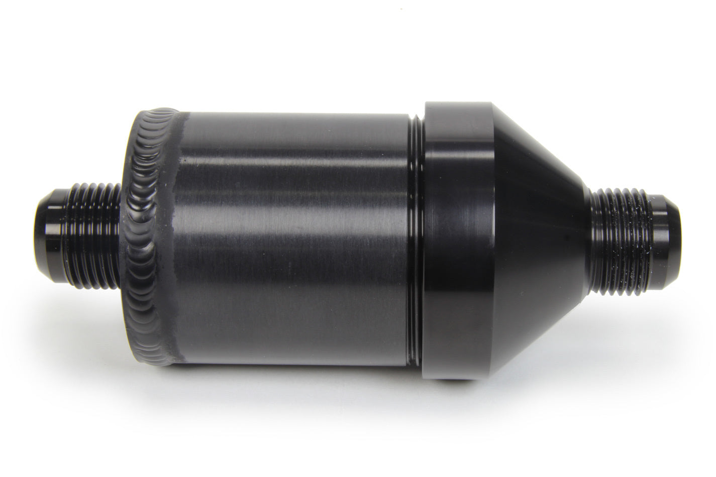 Discriminator Valve - 12 AN Male Inlet - 12 AN Male Outlet - External Mount - Aluminum - Black Anodized - Each