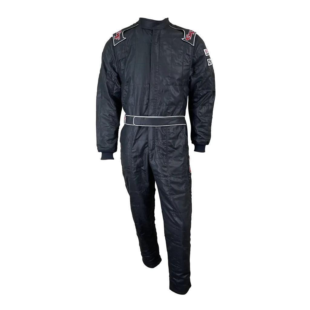Driving Suit - G-Limit - 1-Piece - SFI 3.2A/1 - Multiple Layer - Fire Retardant Cotton / Nomex - Black - Small - Each