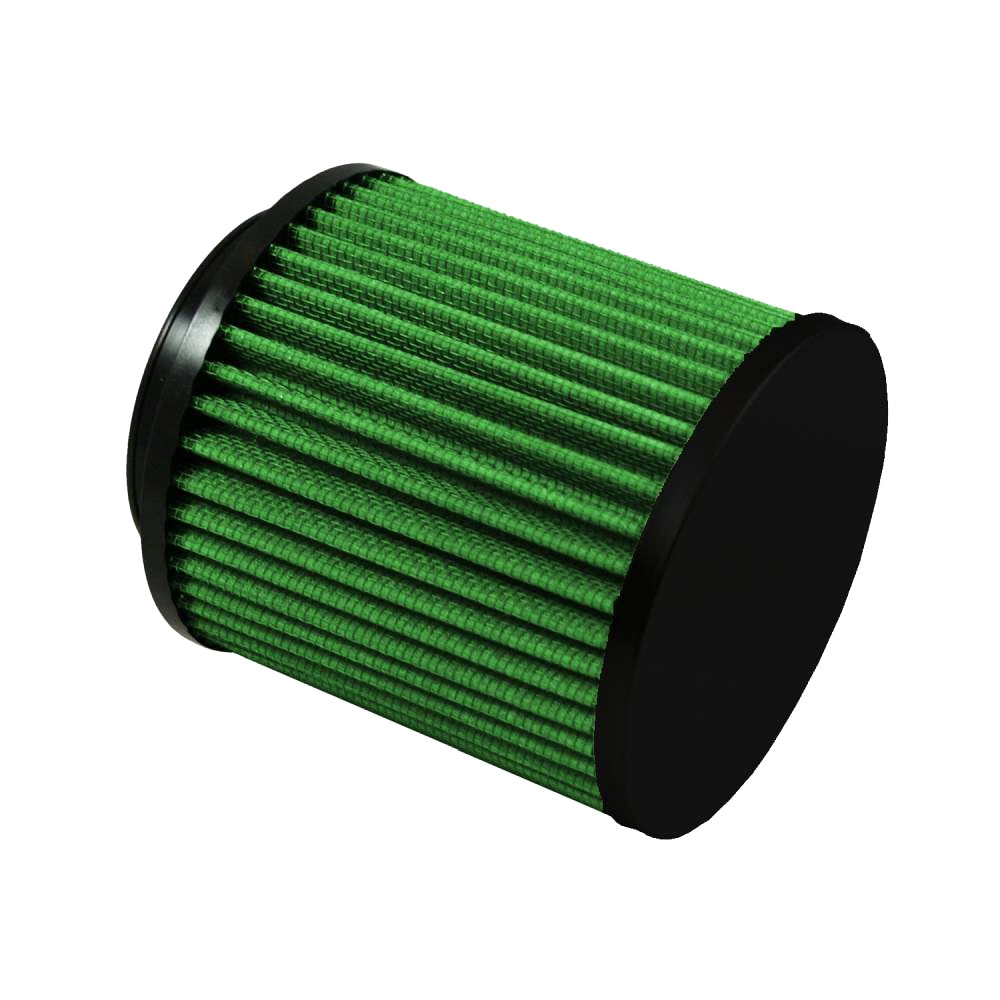 Air Filter Element - Clamp-On - Round - 4.75 in Diameter - 5 in Tall - 3 in Flange - Reusable Cotton - Green - Universal - Each