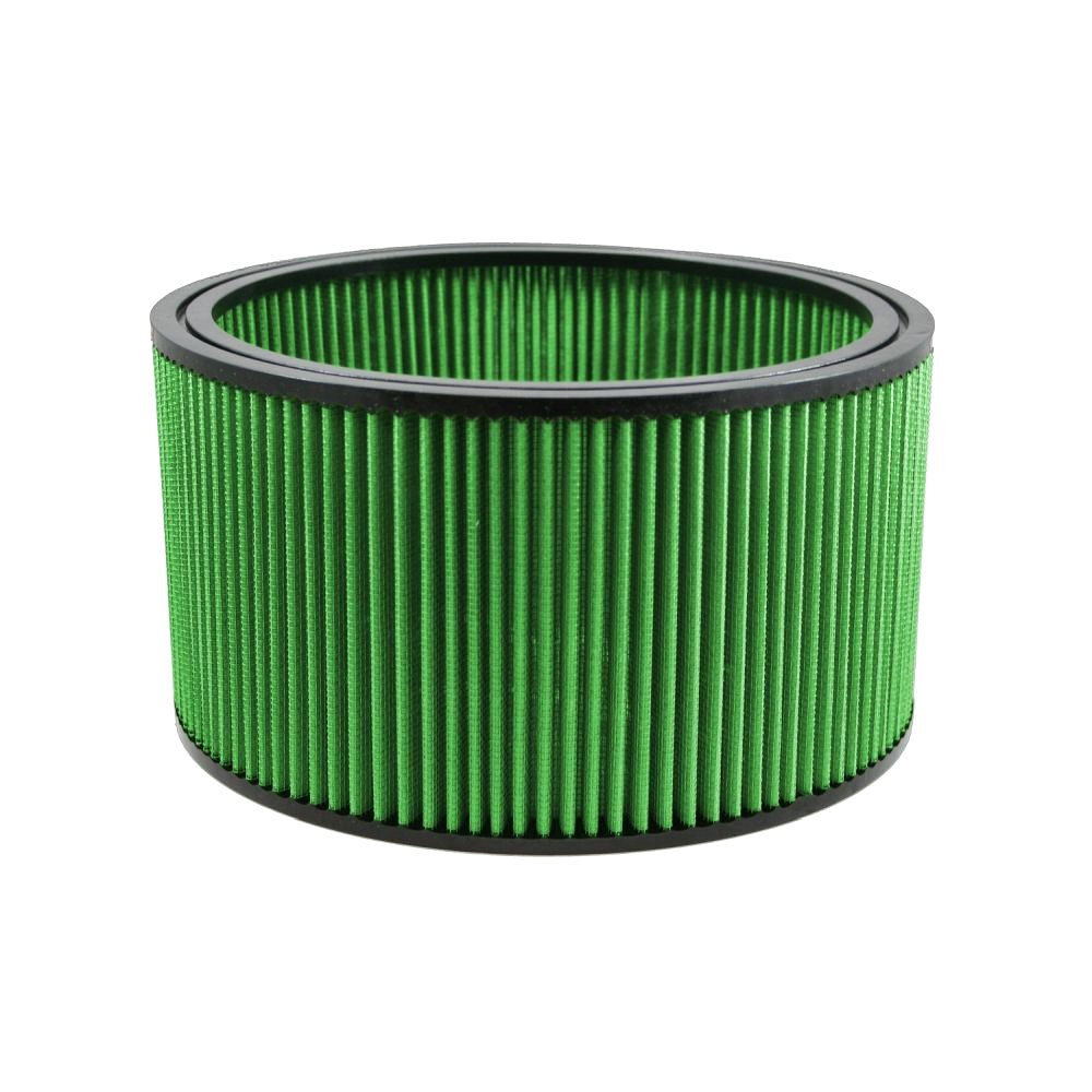 Air Filter Element - Round - 11 in Diameter - 6 in Tall - Reusable Cotton - Green - Universal - Each