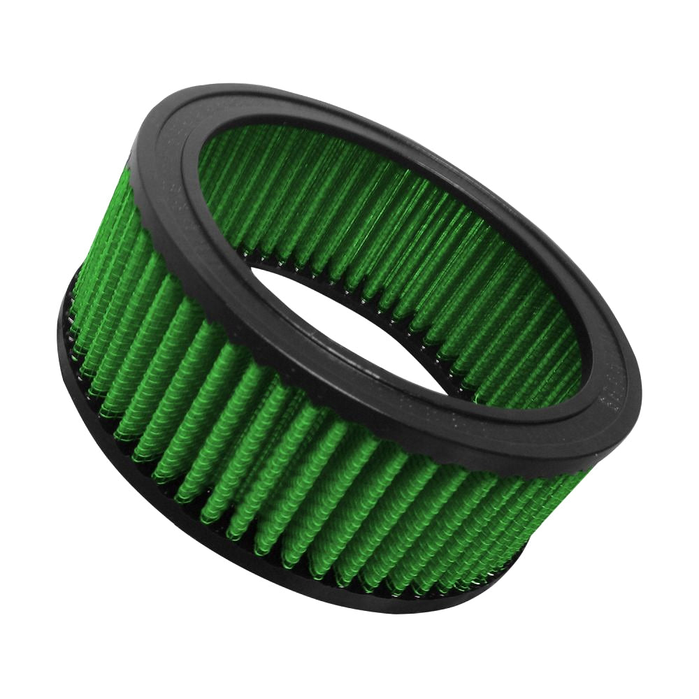 Air Filter Element - Round - 6.33 in Diameter - 2.48 in Tall - Reusable Cotton - Green - Universal - Each