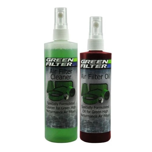 Air Filter Cleaner - 12 oz Pump Bottle Cleaner - 8 oz Pump Bottle Oil - Green Filters - Kit