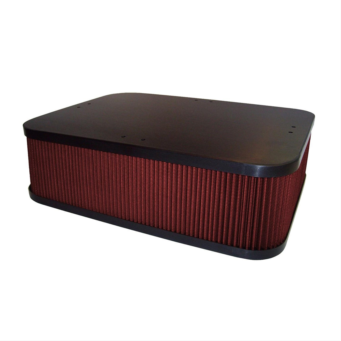 Sprint Car Air Box - 19.25 x 13.875 x 5.125 in tall Rectangle - Reusable Oiled Filter - Steel - Black Powder Coat - Kit