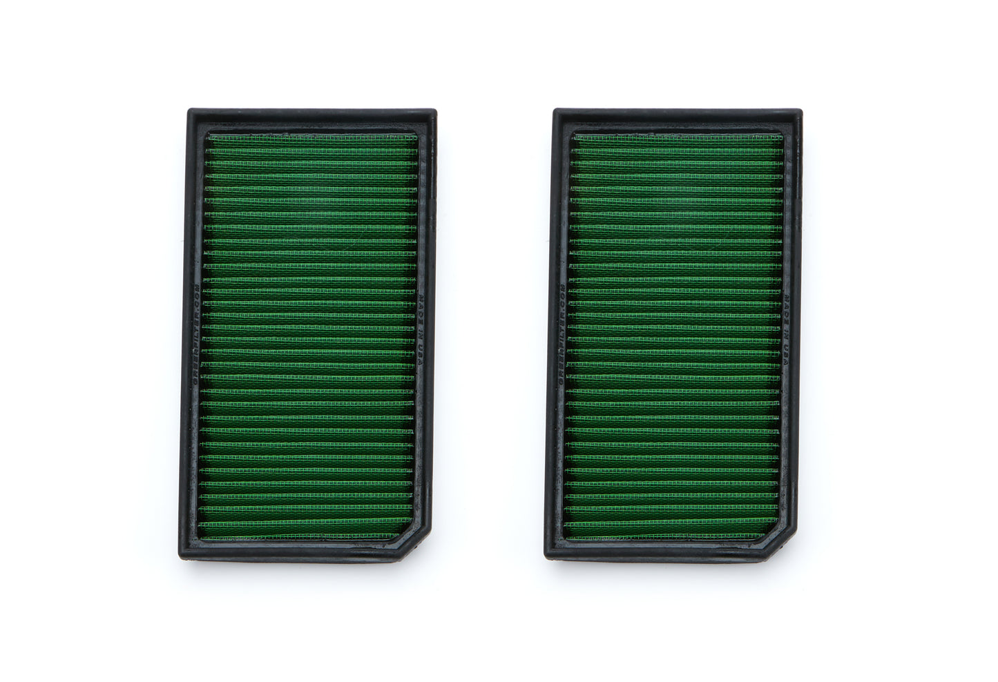 Air Filter Element - Panel - 10.875 in L x 6 in W x 1.125 in H - Reusable Cotton - Green - Pair